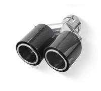Bumper tailpipes Black Carbon Fiber Glossy Muffler Tip Y Shape Double Exit Universal Exhaust Pipe Cars Mufflers Nozzle Rear muffler tailpipe(OTHER SIZE)