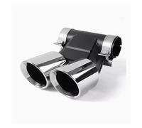 Bumper tailpipes For 718 For Cayman For Boxster Rectangle Exhaust Tip Upgrade in The Double Exit Muffler Tail Pipe Car tailpipes(GTS Silver)