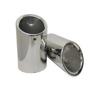 Bumper tailpipes For A1 A3 A4L Q5 stainless steel muffler tailpipe, for VW for Passat for Tiguan for CC exhaust pipe sleeve Rear muffler tailpipe(Silver 2pc)