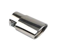 Bumper tailpipes For Automobile Exhaust Pipe Sleeve Tail Throat Muffler Tip Silencing Exhaust Pipe Stainless Steel Modified Car tailpipes(Silver-S)