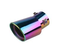 Bumper tailpipes For Automobile Exhaust Pipe Sleeve Tail Throat Muffler Tip Silencing Exhaust Pipe Stainless Steel Modified Car tailpipes(Colorful-C)