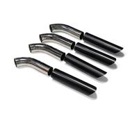 Bumper tailpipes For Benz W463 G Class Muffler Tips G Class G500 G55 G63 76mm Exhaust Pipes Tailpipe Nozzle Tips 4PCS/Lot Car tailpipes(Black B)