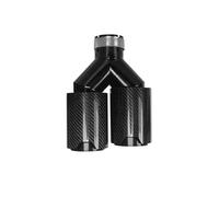 Bumper tailpipes For BMW Carbon Fiber Glossy Car Muffler Tip 93mm Y Shape Double Exit Exhaust Pipe Nozzle Decoration Car tailpipes(Right)