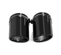 Bumper tailpipes For Q7 4L SQ7 2007-2015 2pcs/lot Stainless Steel Car Straight Tail Pipe Tips Exhaust Trim Cover Car tailpipes(Black)