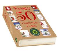 Bumper Value Christmas Cards Family Selection 50 Pack 10 Designs (5 of Each) Cute Traditional