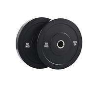 Bumper Weight Plates for Olympic Barbells, High-Density Rubber with Steel Core, 1.25kg-25kg Pairs and Sets from 45kg to 250kg, Home Gym Strength Training (10 kg - Pair)