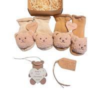 Bumps First Box Tree Ornament & Teddy socks - Personalised baby Keepsake, 2025 Christmas Bauble,Xmas Stocking Gift & Family Ornament | Indies Wooden Treasure
