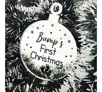 Bumps First Christmas Heart Decoration Acrylic Christmas Tree Baubles Mum To Be