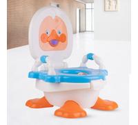 Bumtum Duck Potty Training Seat with Removable Bowl and A Lid Cover, Attractive Design & Color Toilet Seat(Blue), 1 Count
