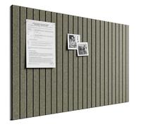 Bumusty Large Cork Board Alternative-36 x 24" Felt Bulletin Board Tiles, with 30 Pushpins, 40 Adhesive Tabs, 6-Pack Slat Wall Paneling, Cork Boards for Office Push Pin Board Felt Board-Earth Brown
