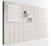 Bumusty Large Felt Bulletin Board 36"x24" Cork Board Alternative - 6 Pack with 40 Safe Removable Adhesive Tabs, Cork Boards for Walls for Home Office Classroom Pin Board-Oatmeal