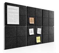Bumusty Large Felt Bulletin Board 36"x24" Cork Board Alternative 6 Pack with 40 Safe Removable Adhesive Tabs, Cork Boards for Walls for Home Office Classroom Pin Board-Charcoal Gray