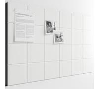 Bumusty Large Felt Bulletin Board 36"x24" Cork Board Alternative 6 Pack with 40 Safe Removable Adhesive Tabs, Cork Boards for Walls for Home Office Classroom Pin Board-Milky White