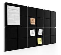 Bumusty Large Felt Bulletin Board 36"x24" Cork Board Alternative 6 Pack with 40 Safe Removable Adhesive Tabs, Cork Boards for Walls for Home Office Classroom Pin Board-Black