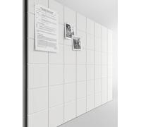 Bumusty Large Felt Bulletin Board 48" x 36" Cork Board Alternative12 Pack with 70 Safe Removable Adhesive Tabs, Cork Boards for Walls for Home Office Classroom Pin Board-Milky White