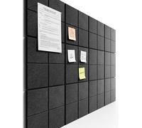 Bumusty Large Felt Bulletin Board 48" x 36" Cork Board Alternative12 Pack with 70 Safe Removable Adhesive Tabs, Cork Boards for Walls for Home Office Classroom Pin Board-Charcoal Gray