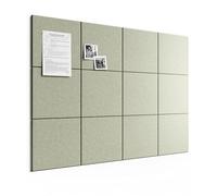 Bumusty Large Felt Notice Board 120 × 90 cm Cork Board Alternative-12 Pack with 70 Safe Removable Adhesive Tabs, Cork Boards for Walls for Home Office Classroom Pin Board-Sage