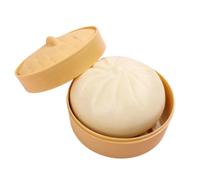 Bun Bao Sensory Fidget Toy,Simulation Steamed Bun Stress Relief With Steamer Box Funny Container,Funny Slow-Rise Stress Toys