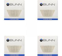 BUN Coffee Filter - 4 PK - 100 PCS per Pack - Taller - Flat Bottom Liner - Quality Paper for Most Coffee Makers - Aromatic Brew - with Satisfying Customers Travel Tissue Pack (4PK)
