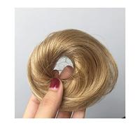 Bun Hair Piece 1/2Pcs Band Ponytail Scrunchy Hairpiece For Women Human Hair Buns Chignon Messy Bun Hair Pieces Donut Chignon With Elastic Rubber Bun Extension (P12 613)