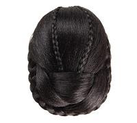 Bun Hair Piece Braided Bun Elegant Hair Piece Synthetic Braided Chignon Hairpiece With Built-In Combs For Women Girls Party Wedding Dancing Hair Accessory Bun Extension (#4)