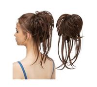 Bun Hair Piece Daily Synthetic Elastic Curly Messy Bun Hairpieces Scrunchie Black Blonde Brown Natural Fake Hair Chignon Band Updo Donut Hair Pieces for Women(8B)