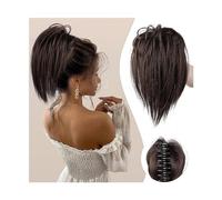 Bun Hair Piece Messy Bun Hair Piece Claw Clip in Hair Buns Hair Piece for Women Straight Short High Ponytail Extension Tousled Updo Faux Hair Hair Pieces for Women(Q51-8L)