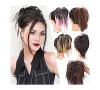 Bun Hair Piece Messy Straight Hair Bun Hairpiece for Women, Tousled Hair Buns Ponytail Extensions Natural Looking Synthetic Claw Clip Chignons Hair Bun Scrunchies (S,106-Talla ?nica