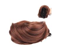Bun Hair Piece Mini Claw Clip in Messy Cat Ears Hair Synthetic Short Claw on Chignon Hair Extension Donut Updo Claw Clip In Hairpiece for Women Hair Pieces for Women(FB001-33)