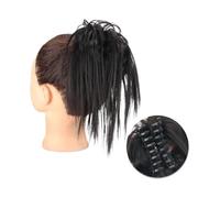 Bun Hair Piece Synthetic Claw Clip Messy Bun Hair Extensions Fluffy Chignon Black Blonde Hair Bun Updo False Natural Hairpiece for Women Hair Pieces for Women(2)