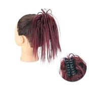 Bun Hair Piece Synthetic Claw Clip Messy Bun Hair Extensions Fluffy Chignon Black Blonde Hair Bun Updo False Natural Hairpiece for Women Hair Pieces for Women(99J)