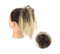 Bun Hair Piece Synthetic Claw Clip Messy Bun Hair Extensions Fluffy Chignon Black Blonde Hair Bun Updo False Natural Hairpiece for Women Hair Pieces for Women(86H10)
