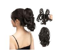 Bun Hair Piece Synthetic Diy Claw Clip In Ponytail Hair Extensions Hairpiece Hair Bun Fake Black Blonde Natural Hair False Pigtail for Women Hair Pieces for Women(4)
