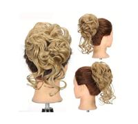 Bun Hair Piece Synthetic Hair Buns Hairpiece Messy Fluffy Curly Chignon Ponytail Extensions with Elastic Rubber Band Bun Hair Piece Hair Extension(24)