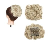 Bun Hair Piece Synthetic Large Comb Clip In Curly Hair Extension Chignon Hair Pieces Women Updo Cover Hairpiece Extension Hair Bun Hair Pieces for Women(24T613)