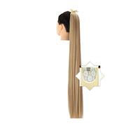 Bun Hair Pieces for Women 1 Pack Long Straight Drawstring Hair Clip Ponytail Extension Synthetic Wig Hair Extensions Bun for Everyday Party Use Messy Bun Hair Piece(08,65CM)