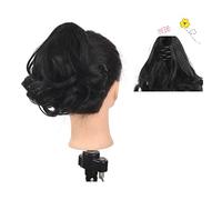 Bun Hair Pieces for Women Messy Bun Synthetic Short Curly Ponytail Women Hair Extensions Natural Claw Clip Black Brown Wig