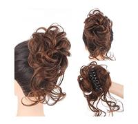 Bun Hair Pieces for Women Synthetic Curly Wavy Bun Hair Extension Messy Claw Clip Chignon Hair Bun Curly Wig Claw in Bun Messy Chignons Hair Extensions for Women Hair Bun Scrunchies (Color : SW207-