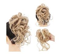 Bun Hair Pieces for Women Synthetic Curly Wavy Bun Hair Extension Messy Claw Clip Chignon Hair Bun Curly Wig Claw in Bun Messy Chignons Hair Extensions for Women Hair Bun Scrunchies (Color : SW207-