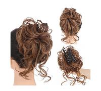 Bun Hair Pieces for Women Synthetic Curly Wavy Bun Hair Extension Messy Claw Clip Chignon Hair Bun Curly Wig Claw in Bun Messy Chignons Hair Extensions for Women Hair Bun Scrunchies (Color : SW207-
