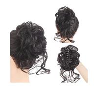 Bun Hair Pieces for Women Synthetic Curly Wavy Bun Hair Extension Messy Claw Clip Chignon Hair Bun Curly Wig Claw in Bun Messy Chignons Hair Extensions for Women Hair Bun Scrunchies (Color : SW207-