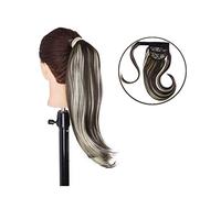 Bun Hair Pieces for Women Synthetic Long Straight Ponytail Wrap Around Wig Extension Bun 18 Inch Ponytail Hair Clip for Women Everyday Use Messy Bun Hair Piece(12)