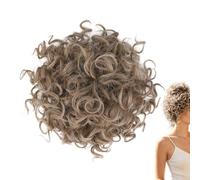 Bun Hairpiece, Curly and Voluminous Synthetic Hair Updo with Practical | Drawstring for easy and quick styling, natural and elegant hair solution for a perfect undone bun, reliable