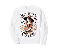 Bun In The Coven Witch Pregnancy Halloween Mom Sweatshirt