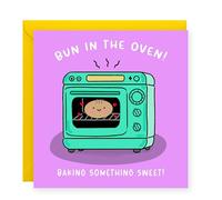 Bun in the Oven Card, New Baby, Expecting Parents, Pregnancy Card, Congratulations