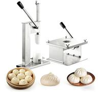 Bun Making Machine, Multifunctional Steamed Dough Press for Commercial Preparation, Stainless Steel, Manual and Semi-Automatic Operation