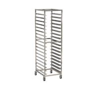 Bun Pan Bakery Rack,9/18/20-Tier Aluminum Bakery Speed Rack with Wheels,Commercial Cooling Trolley for Full Half-Size Baking Pans(18-Tier)