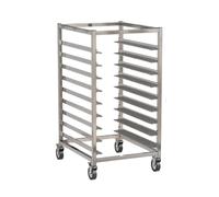 Bun Pan Bakery Rack,9/18/20-Tier Aluminum Bakery Speed Rack with Wheels,Commercial Cooling Trolley for Full Half-Size Baking Pans(9-Tier)