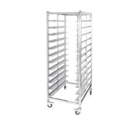 Bun Pan Bakery Rack with Wheels,12/15-Tier Aluminum Bakery Speed Rack,Commercial Cooling Trolley for Full Half-Size Baking Pans(12-Tier)