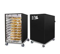 Bun Pan Sheet Rack Cover,Dustproof Pan Rack Cover,Fit 20 Tier / 10 Tier Bakery Rack for Home Kitchen Commercial Oven Rack Speed Rack Bread Rack Pizza Rack (10-Tier Rack Cover - Clear Panels)